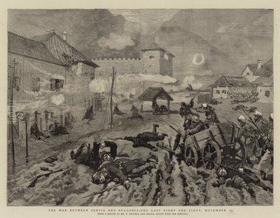 The War Between Servia and Bulgaria, the Last Fight for Pirot, 27 November by Frederic Villiers